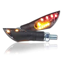 LED blinkry Dual na motorku, kombinace se zadním světlem, tónované sklo, černá, M8