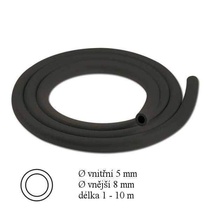 Benzinová hadička gumová vnitřní Ø=5mm, vnější Ø=8mm, délka 1m