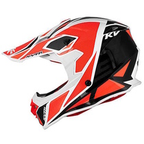 Kappa KV49 krossová bílá černá červená matná helma na motorku