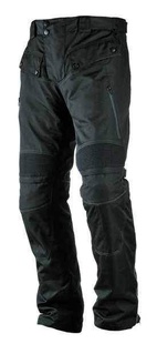 NERVE Spider ZKRÁCENÉ černé textilní cestovní kalhoty s kšandama na motorku
