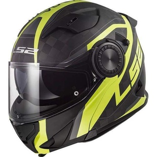 LS2 FF313 VORTEX FRAME CARBON HI VIS YELLOW žlutá černá výklopná karbonová helma na motorku