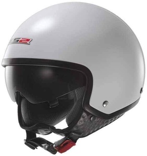 LS2 OF561 WAVE bílá lesklá otevřená helma na motorku