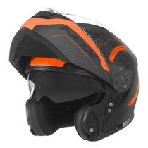 NOX N965 Peak černá oranžová výklopná přilba na motorku