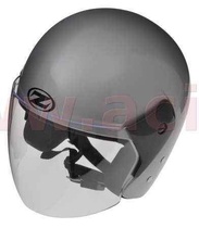 Přilba ZED C23, stříbrná otevřená jet helma na motorku