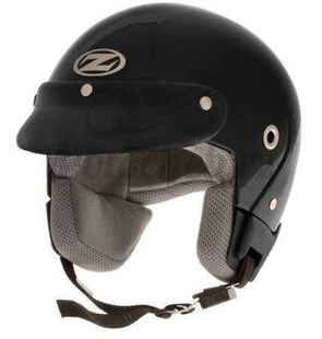 Přilba ZED C40, černá lesklá otevřená jet helma na motorku