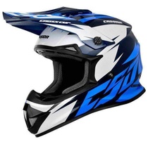 Cassida Cross Cup TWO tmavě modrá bílá černá krosová helma, přilba na motorku