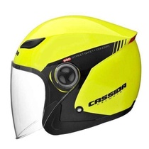 Cassida Reflex Safety žlutá fluo černá otevřená přilba na motorku