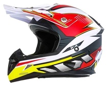 Dětská přilba ZED X1.9 krossová bílá černá červená žlutá helma na motorku