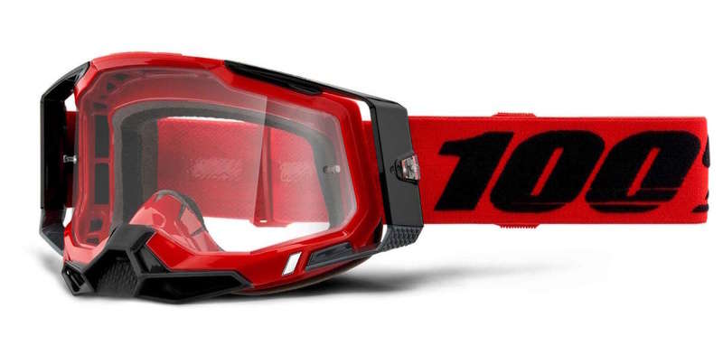 100% MX brýle RACECRAFT 2 brýle červené, čiré plexi