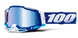 100% MX brýle RACECRAFT 2 brýle modré, zrcadlové modré plexi