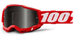 100% MX brýle ACCURI 2 Sand brýle červené, kouřové plexi