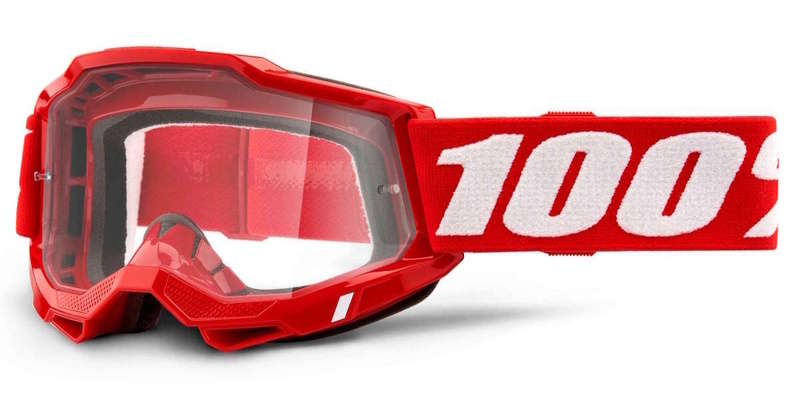 100% MX brýle ACCURI 2 OTG brýle červené, čiré plexi