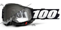 100% MX brýle ACCURI 2 UTV/ATV SAND/OTG brýle černé, Photochromic plexi
