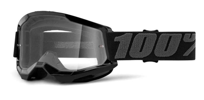 100% MX brýle STRATA 2 brýle černé, čiré plexi