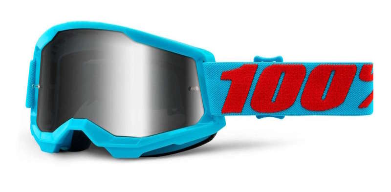 100% MX brýle STRATA 2 brýle Summit, zrcadlové stříbrné plexi
