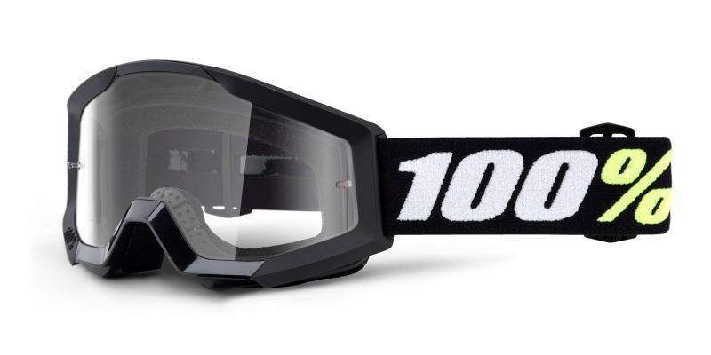 MX brýle 100% Strata Mini Gron Black dětské čiré plexi