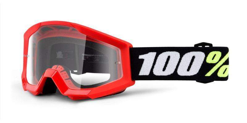 MX brýle 100% Strata Mini Gron Red dětské čiré plexi