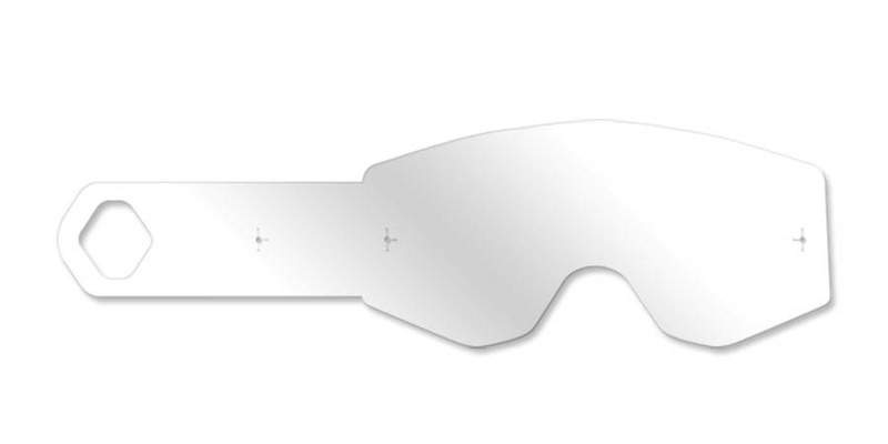 strhávací slídy plexi pro brýle FLY RACING, FLY RACING dětské (10 vrstev v balení, čiré)
