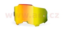 náhradní plexi pro brýle 100% ARMEGA zlaté chrom, Anti-fog