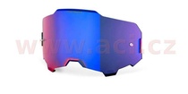náhradní plexi pro brýle 100% ARMEGA HIPER modré chromové, Anti-fog