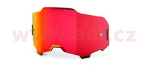 náhradní plexi pro brýle 100% ARMEGA HIPER červené chromové, Anti-fog