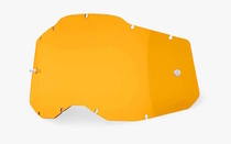 náhradní plexi pro brýle 100% plexi Racecraft 2/Accuri 2/Strata 2, tmavě žluté, Anti-fog