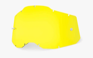 náhradní plexi pro brýle 100% plexi Racecraft 2/Accuri 2/Strata 2, žluté, Anti-fog