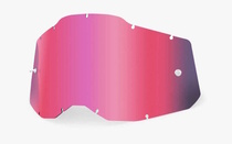 náhradní plexi pro brýle 100% plexi Racecraft 2/Accuri 2/Strata 2, růžové chrom, Anti-fog