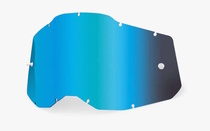 náhradní plexi pro brýle 100% plexi Racecraft 2/Accuri 2/Strata 2, modré chrom, Anti-fog