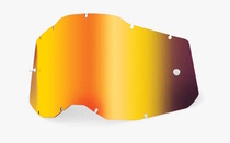 náhradní plexi pro brýle 100% plexi Racecraft 2/Accuri 2/Strata 2, červené chrom, Anti-fog