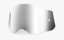 náhradní plexi pro brýle 100% plexi Racecraft 2/Accuri 2/Strata 2, srříbrné chrom, Anti-fog