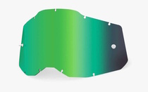 náhradní plexi pro brýle 100% plexi Racecraft 2/Accuri 2/Strata 2, zelené chrom, Anti-fog