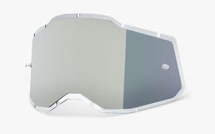 náhradní plexi pro brýle 100% plexi Injected Racecraft 2/Accuri 2/Strata 2, stříbrné chrom, Anti-fog