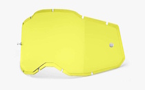 náhradní plexi pro brýle 100% plexi Injected Racecraft 2/Accuri 2/Strata 2, žluté, Anti-fog