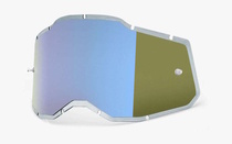 náhradní plexi pro brýle 100% plexi Injected Racecraft 2/Accuri 2/Strata 2, modré chrom, Anti-fog