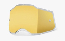 náhradní plexi pro brýle 100% plexi Injected Racecraft 2/Accuri 2/Strata 2, zlaté chrom, Anti-fog