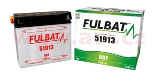 Motobaterie Fulbat 12V, 51913, 19Ah, 210A, konvenční 186x81x170, (včetně balení elektrolytu) pro BUELL X1 1200 LIGHTNING rok výroby 2000
