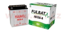 Motobaterie Fulbat 12V, FB12A-A, 12Ah, 155A, konvenční 134x80x160, (včetně balení elektrolytu)