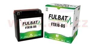Motobaterie Fulbat 12V, FTX16-BS, 14Ah, 230A, bezúdržbová MF AGM 150x87x161 (včetně balení elektrolytu) pro BUELL M2 1200 CYCLONE rok výroby 2000