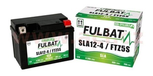 Motobaterie Fulbat 12V, FTZ5S, 4Ah, 70A, bezúdržbová MF AGM 113x70x85, (včetně balení elektrolytu) pro BUELL S3 1200 THUNDERBOLT rok výroby 1999