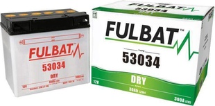motobaterie Fulbat, 53034, 30Ah, 300A, levá, konvenční 186x130x171, (vč. balení elektrolytu) pro BUELL M2 1200 CYCLONE rok výroby 2002