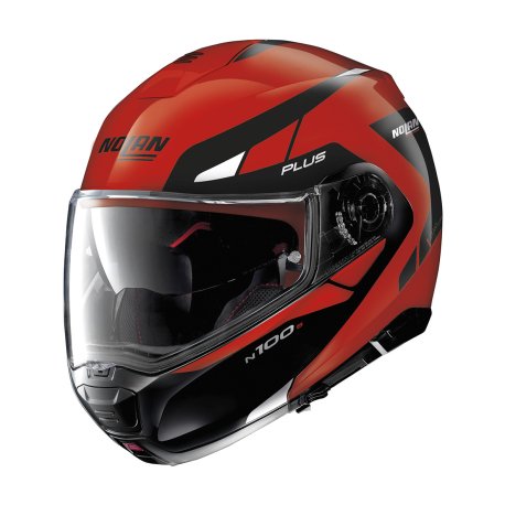 Nolan N100-5 Plus Milestone N-Com Corsa Red 54 výklopná helma