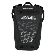 Vodotěsný batoh AQUA V20 Oxford černý, s reflexními prvky, objem 20 litrů