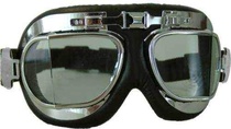 Red Baron motocyklové brýle lomené sklo stříbrné, brýle na motorku