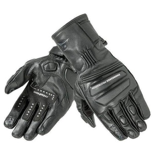 Kožené rukavice Rebelhorn Hike PRO CE, černé kožené rukavice na motorku