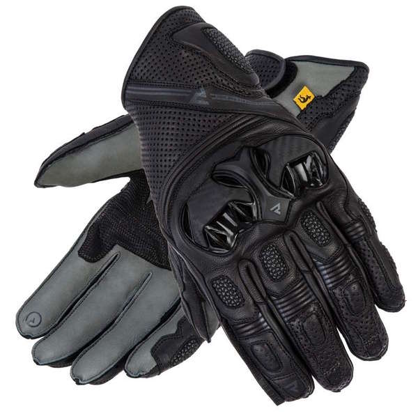 Kožené rukavice Rebelhorn ST SHORT černé šedé rukavice