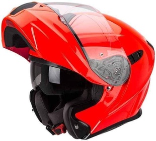 SCORPION EXO-920 neonová červená výklopná helma na motorku