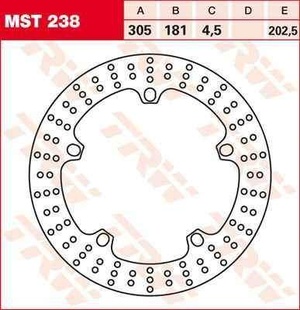TRW MST238 brzdový kotouč, přední