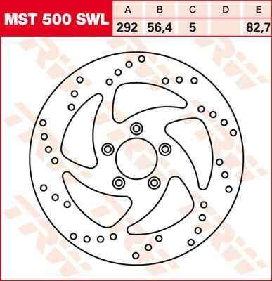 TRW MST500SWL brzdový kotouč, přední