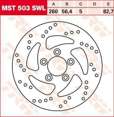 TRW MST503SWL brzdový kotouč, přední